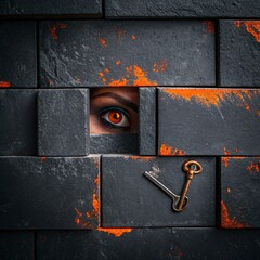 Eye in the Wall with Key Mystery Intrigue and Hidden Secrets
