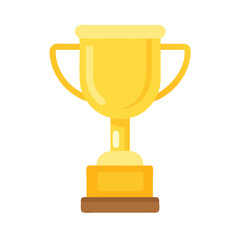 gold cup isolated on white background