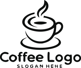 Coffee cup vector logo design template. design Coffee shop logo icon
