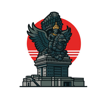 garuda wisnu kencana gwk bali illustration