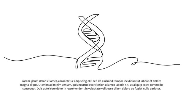 Dna Strand Line Art