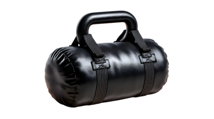 High quality, realistic photo of Black-sandbag counterweight twin handle, isolated on transparent background, product photography style