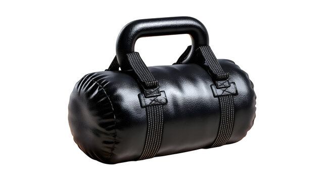 High quality, realistic photo of Black-sandbag counterweight twin handle, isolated on transparent background, product photography style