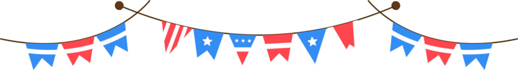 American Flag Bunting Banner Decoration Vector