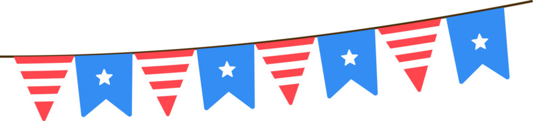 American Flag Bunting Banner Decoration Vector