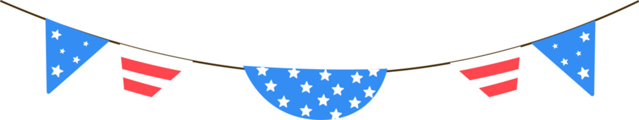 American Flag Bunting Banner Decoration Vector
