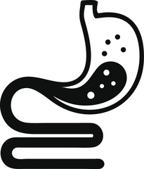 Healthy digestion logo, stomach icon, vector Illustration,