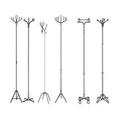 modern coat rack simple line drawing design