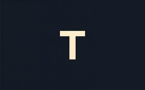 Naklejki Alphabet logo design, letter T. High quality