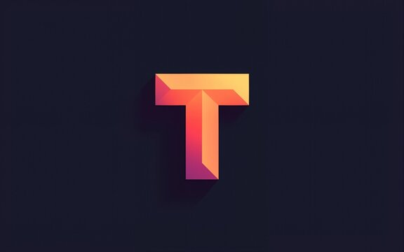 Naklejki Alphabet logo design, letter T. High quality
