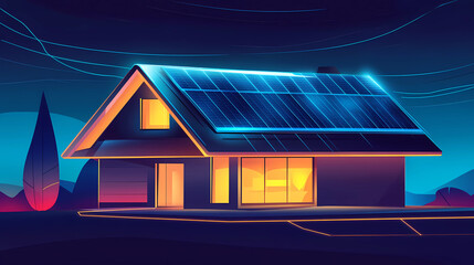 Solar energy campaign house powered by bright sola 