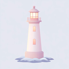 Lighthouse emoji cute pastel lighthouse with soft