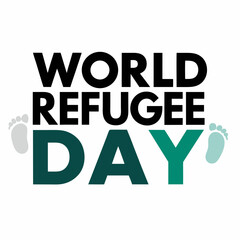 World refugee day awareness graphic design