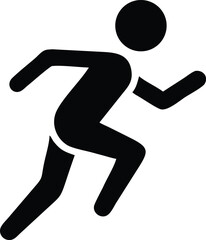 Running man, athletics, marathon, summer sport, run icon isolated on white background
