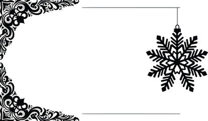 Elegant Snowflake Vector Frame Illustration A Winter Holiday Design Element