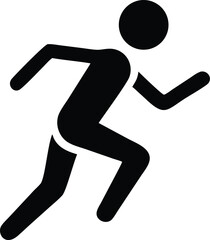 Running man, athletics, marathon, summer sport, run icon isolated on white background