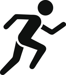 Running man, athletics, marathon, summer sport, run icon isolated on white background