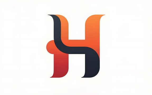 Naklejki Alphabet logo design, letter H. High quality