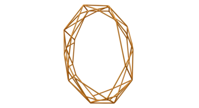 Isolated Geometric Shape Sculpture