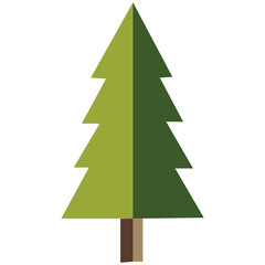 Vector icon tree green on a white background