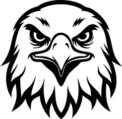  eagle head, perfect for a powerful animal logo or tattoo art.