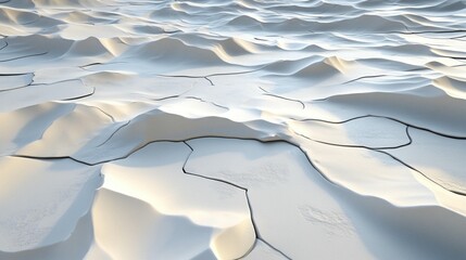 Cracked White Landscape