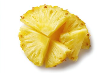 Fresh pineapple slices arranged