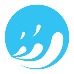 Water wave icon vector