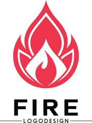 vector fire flame logo design for branding