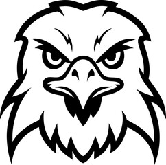 eagle head in tribal vector art, great for sports mascots, tattoos, or brand emblems.