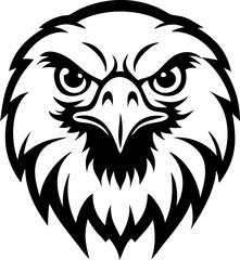 Eagle head tattoo design in tribal art style, symbolizing power, courage, and wild spirit.

