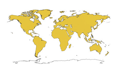 Fototapeta premium Global map design element perfect for branding projects, website backgrounds, and travel brochures offering a simplified world view.