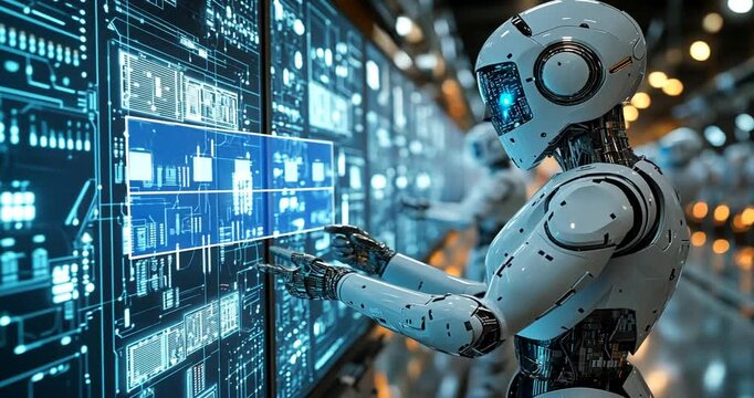 Robot interacting with digital interface