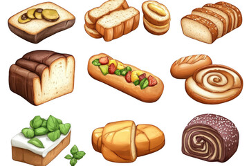 Explore Variety Breads, A Culinary Bread Concept Theme, Display a Variety of Breads