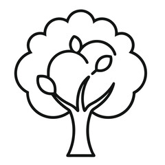 Apple Tree Outline Vector Icon Download