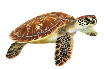 Obraz premium Majestic Sea Turtle, Graceful Swimming in ocean, Marine Theme