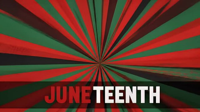 Sunburst vector juneteenth landscape with centered text