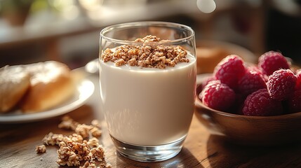 glass of milk and chocolate