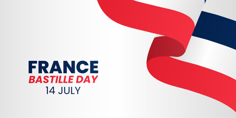 france bastille day july 14 banner background vector illustration