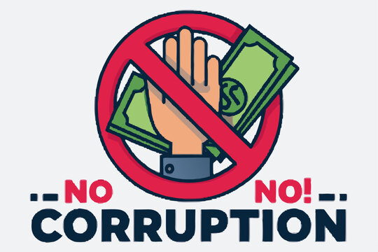 International Anti Corruption Day design featuring symbolic elements representing transparency integrity and the fight against bribery and illicit financial flows