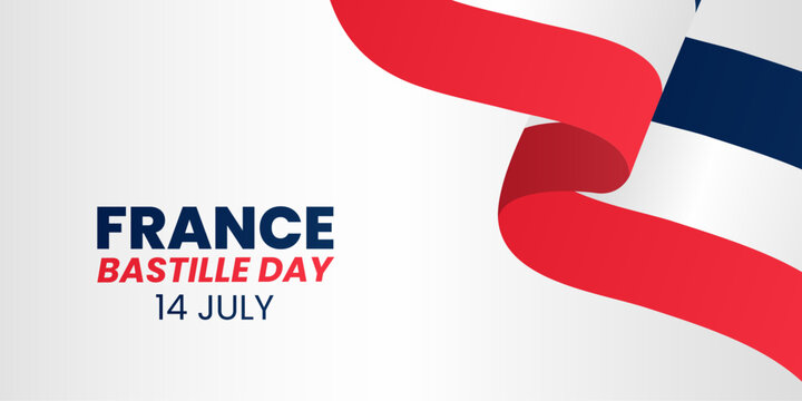 france bastille day july 14 banner background vector illustration