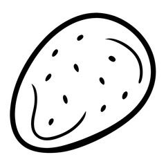 vector illustration of a potato
