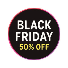 Bold and eye-catching vector logo design for Black Friday sale event, featuring modern typography, shopping bag icon, and discount tag elements. Ideal for ecommerce promotions, store banners, social m