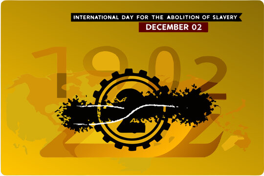 International Day for the Abolition of Slavery symbolizing freedom and the fight against human trafficking using - Powered by Adobe