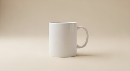 Blank White Coffee Mug Mockup Perfect for Branding and Design Presentations