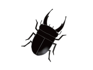 Illustration of a large, thick stag beetle