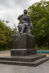 Monument to the famous writer Alexander Pushkin in Kyiv