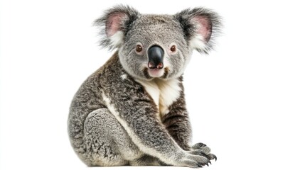 Naklejka premium Gray koala sitting