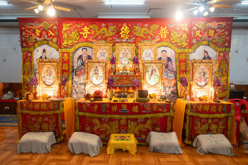 Chinese funeral ceremony backdrop tradition