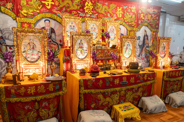 Chinese funeral ceremony backdrop tradition